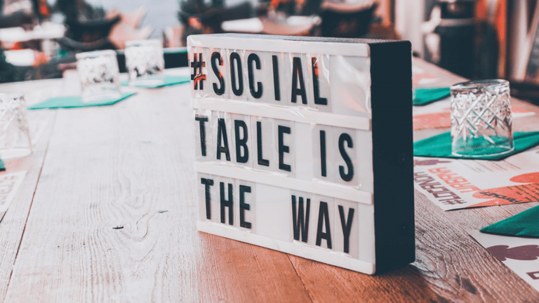 #social table is this way