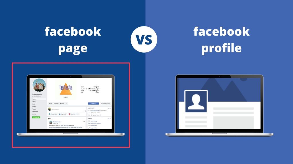 Facebook page vs Facebook profile