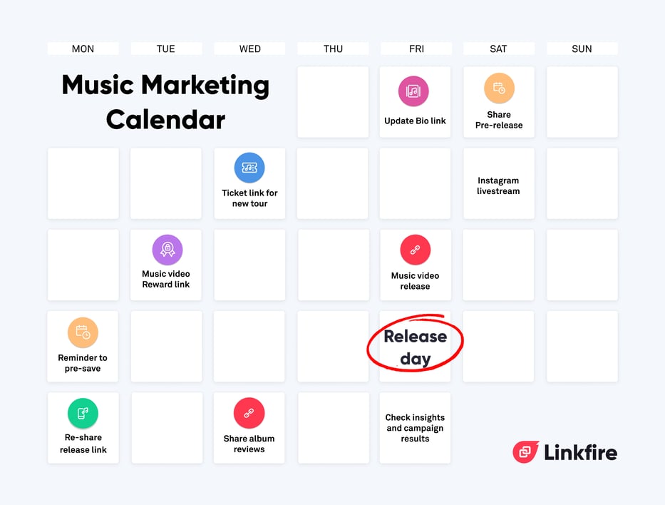 Music marketing calendar plan